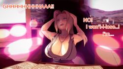 aware blonde_hair breasts brown_eyes clothed dialogue dogdog english_text female_only hypnotic_accessory naruto_(series) necklace resisting smoke solo text tsunade