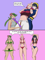  alternate_costume androgynous_dom arms_above_head bare_legs before_and_after bikini bikini_bottom bikini_top black_hair blonde_hair blue_eyes brain_injection breasts carmine_(pokemon) censored cleavage dialogue ditto english_text eye_color_change femsub green_hair hand_on_hip hypnotic_slime hypnotized_hypnotist kanzaki134 large_breasts legs mallow_(pokemon) midriff multicolored_eyes multicolored_hair navel nintendo orange_hair pokemon pokemon_(creature) pokemon_legends_z-a pokemon_red_green_blue_and_yellow pokemon_scarlet_and_violet pokemon_sun_and_moon posed posing purple_eyes red_hair restrained simple_background slime speech_bubble tagme taunie_(pokemon) tears text vaginal 