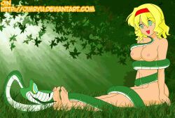  alice_margatroid animated animated_eyes_only animated_gif barefoot blonde_hair bottomless breasts coils disney feet femsub foot_licking happy_trance hypnotic_eyes jimryu kaa kaa_eyes large_breasts licking maledom nipples nude open_mouth short_hair smile snake the_jungle_book tongue tongue_out topless touhou 