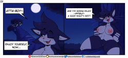 ass aware black_eyes blush bottomless breasts cat_ears cat_girl comic disney furry huge_ass huge_breasts iamaneagle masturbation nipples nude original outlet_(iamaneagle) pussy short_hair shortstack smile socket_(iamaneagle) tail text the_jungle_book thick_thighs thighs topless