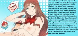  brown_hair caption caption_only edging femdom handjob hypsubject_(manipper) long_hair looking_at_viewer malesub manip penis pov pov_sub red_hair text 