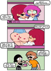 apopop comic dialogue earrings english_text envy_adams femdom femsub glasses kissing lynette_guycott ramona_flowers scott_pilgrim scott_pilgrim_(series) tagme text 