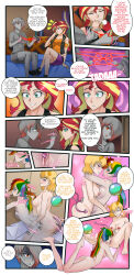  absurdres ass ass_grab azmidiot bare_legs bare_shoulders barefoot before_and_after blonde_hair blue_eyes bottomless breasts cleavage closed_eyes clothed collarbone comic cunnilingus dahypnoman_(dahypnoman) demon_girl dialogue equestria_girls eye_roll female_only green_eyes grey_skin hair_covering_one_eye happy_trance horns hug hypnotic_object jacket kaa&#039;lin kaa_eyes kissing light_skin lip_biting multicolored_hair multiple_doms multiple_girls multiple_subs my_little_pony nipples nude open_mouth original purple_eyes pussy rainbow_dash rainbow_hair red_eyes sex shirt shorts sitting skirt speech_bubble spiral_eyes succubus sunset_shimmer sweat symbol_in_eyes tail tail_sex text tongue tongue_out topless 