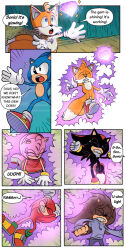  amy_rose bastion_the_hedgehog before_and_after blue_eyes boots brown_hair clothed comic dress echidna_boy eyelashes fox_boy furry gloves green_eyes hedgehog_boy hedgehog_girl knuckles_the_echidna magic miles_tails_prower multiple_boys multiple_subs perryrat24 resisting shadow_the_hedgehog shoes sonic_the_hedgehog sonic_the_hedgehog_(series) text 