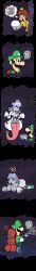  accidental_hypnosis animated animated_gif boo breasts_outside brown_hair chabble clothed clothed_exposure crown femsub ghost ghost_girl luigi luigi&#039;s_mansion mushroom nintendo nude pixel_art princess princess_daisy royalty self_hypnosis super_mario_bros. transformation vacuum_cleaner 