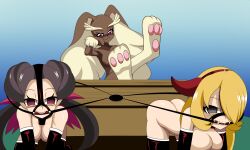  all_fours cynthia empty_eyes femdom femsub furry happy_trance idpet lopunny nintendo opera_gloves pet_play pokemon pony_play roxanne thighhighs 