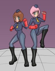  brown_hair empty_eyes estellise_sidos_heurassein expressionless femsub mythkaz pink_hair rita_mordio shadaloo_dolls street_fighter tales_of_(series) tales_of_vesperia 