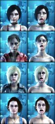  3d absurdres ada_wong ahegao barcode black_hair blonde_hair blush breasts brown_hair claire_redfield comic drool empty_eyes eye_roll female_only femsub happy_trance january_van_sant jill_valentine lobotomy open_mouth resident_evil resident_evil_2 resident_evil_resistance scars short_hair smile source_filmmaker surgery tech_control text tongue tongue_out topless xxxgingeslut357xxx 