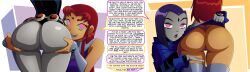  alien alien_girl amnesia anonymind_(manipper) ass caption comic corruption dc_comics femsub happy_trance looking_at_viewer maledom manip memory_alteration multiple_girls multiple_subs pov raven ravenravenraven ring_eyes starfire super_hero teen_titans text unaware western 