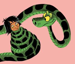  coils disney happy_trance kaa malesub mowgli ring_eyes simple_background snake the_jungle_book 