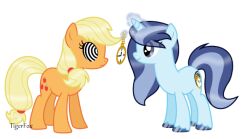 animals_only applejack expressionless female_only femdom femsub furry happy_trance horns horse horse_girl long_hair multicolored_hair my_little_pony  spiral spiral_eyes symbol_in_eyes
