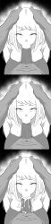absurdres breasts cum erection femsub greyscale hand_on_head large_penis maledom milf monochrome netorare nude oral orgasm original penis sequence sex simple_background sixth_light