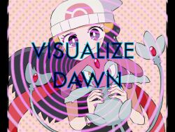 animated animated_gif artist_request blue_eyes blue_hair dawn fandomhypnojunk nintendo pokemon pokemon_(anime) pokemon_diamond_pearl_and_platinum pov pov_sub seizure_warning spiral spiral_background tagme