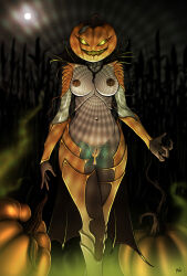  breasts femdom glowing glowing_eyes halloween looking_at_viewer mistralonyx_(manipper) pov pov_sub pumpkin pussy pussy_juice spiral 