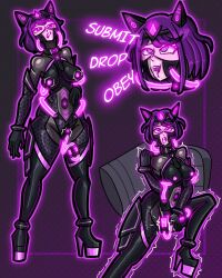  ahegao alternate_hair_color archfolie bodysuit breath collar corruption dildo evilfall_(yaokisub) eye_roll face_mask fake_animal_ears female_only femsub fingering gloves glowing_eyes happy_trance high_heels latex leotard mask masturbation nintendo open_mouth pink_eyes purple_background purple_hair pyra_(xenoblade) resisting rubber see-through sex_toy short_hair simple_background sitting solo spiral_eyes standing tech_control text thigh_boots thighhighs tight_clothing tongue tongue_out trembling tubes vaginal vibrator visor xenoblade_chronicles xenoblade_chronicles_2 