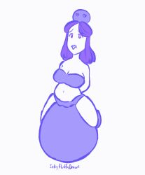  animated animated_gif bouncing_breasts breasts female_only femsub inkyfluffsdraws pink_eyes slime 