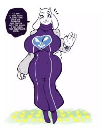  breasts dialogue female_only furry goat_girl large_breasts shishikasama short_hair smile text toriel_dreemurr undertale white_hair 