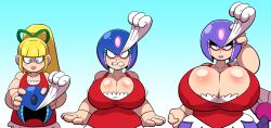  absurdres breast_expansion breasts capcom comic female_only femsub huge_breasts megaman_(series) prinnydood roll solo splash_woman tagme transformation 