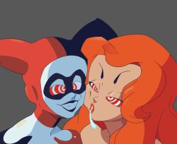  batman_(series) batman_the_animated_series clown_girl dazed dc_comics drool femdom femsub happy_trance harley_quinn mask poison_ivy red_hair ring_eyes sourowl 