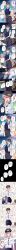  absurdres blush breasts brown_eyes button_gap camera cleavage clothed dialogue english_text environmental_text euoxzcvi eyebrows_visible_through_hair femsub hat heart japanese_text love maledom original pink_hair police_uniform policewoman sequence skirt smile speech_bubble sweat tagme text thought_bubble tie tight_clothing translation_request uniform 