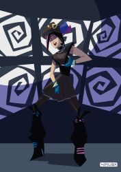 4five1 female_only femsub fortnite helsie_(fortnite) hypnotic_screen masturbation original spiral_eyes