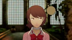 3d animated blender bow brown_eyes brown_hair femsub happy_trance pendulum persona_(series) persona_3 pocket_watch ribbon short_hair smile spiral_eyes sweater symbol_in_eyes video vynil yukari_takeba