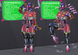  absurdres blush bodysuit boots brain_drain breasts corset femsub gas_mask genderswap gloves happy_trance headphones high_heels hypnotized_walking kaa_eyes kandlin large_breasts latex multiple_subs orgasm_denial pony_play progress_indicator pyro_(team_fortress_2) ring_eyes saluting slavekini smile spiral_eyes standing standing_at_attention swimsuit symbol_in_eyes team_fortress_2 tech_control text thigh_boots western 