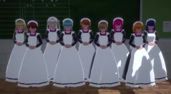  3d animated blackboard blonde_hair blue_hair brown_hair classroom closed_eyes dress femsub finger_snap glowing glowing_eyes grey_hair headdress long_hair looking_at_viewer maid maledom multiple_girls multiple_subs noichiki_129 open_mouth orange_hair pink_hair pov_dom red_hair short_hair sleep_command sleeping sleepy standing standing_at_attention twintails unity_(game_engine) video 