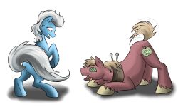 animals_only big_macintosh blonde_hair hooves horse kaa_eyes malesub my_little_pony non-human_feet open_mouth screw_loose short_hair tongue tongue_out white_hair