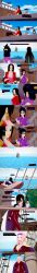  3d absurdres black_eyes black_hair blue_eyes boa_hancock brown_hair clothed cyanstargazer dialogue english_text female_only femdom femsub glasses hina_(one_piece) long_hair multiple_girls multiple_subs one_piece pink_hair purple_eyes short_hair sunglasses tashigi text 