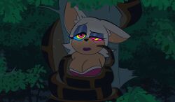  bat_girl cleavage coils colorrings disney femsub furry heavy_eyelids hypnotic_eyes jungle kaa kaa_eyes night open_mouth rouge_the_bat sleepy snake sonic_the_hedgehog_(series) the_jungle_book trees 