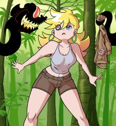  cleavage clothed ghost heavy_eyelids jungle keeper_of_pots panty panty_and_stocking_with_garterbelt snake spiral_eyes undressing 