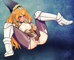 blonde_hair blush boots bottomless breasts cum cum_on_body cum_on_breasts cum_on_face drool femsub fire_emblem fire_emblem_awakening gloves hand_on_head happy_trance long_hair manip masturbation my_pet_tentacle_monster nintendo open_clothes opera_gloves pantyhose severa_(fire_emblem) sketch thigh_boots thighhighs torn_clothes traditional twintails 
