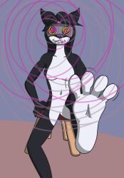 feet female_only femdom furry goggles happy_trance looking_at_viewer mixiethecat pov pov_sub sitting spiral spiral_eyes symbol_in_eyes