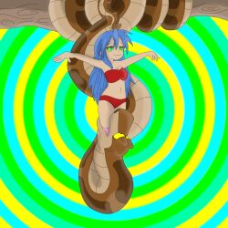  blue_hair disney happy_trance imminent_vore kaa kaa_eyes kaacommissionss konata_izumi lucky_star smile the_jungle_book vore 