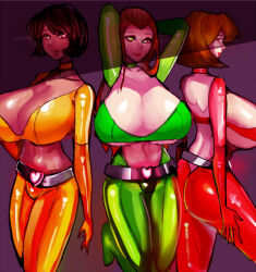 alex ass bodysuit breasts cleavage clover corruption female_only femsub green_eyes huge_breasts long_hair midriff red_hair sam totally_spies zxc