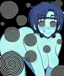  afrobull animated animated_eyes_only animated_gif blue_hair blue_skin bottomless breasts female_only femdom femsub happy_trance hypnosex_(manipper) kaoruko_awata large_breasts manip my_hero_academia short_hair smile spiral_eyes symbol_in_eyes topless 