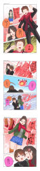    absurdres alternate_costume angry breasts brown_hair closed_eyes clothed comic costume cycloneactionx dialogue eye_color_change femsub hair_color_change high_heels japanese_text kamen_rider kamen_rider_decade kamen_rider_den-o long_hair maledom malesub momotaros multicolored_hair natsumi_hikari open_mouth orange_eyes possession purple_eyes red_eyes red_hair scarf short_hair shorts speech_bubble sweat text translation_request tsukasa_kadoya white_eyes 