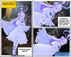  angel_girl blue_archive comic dagolord mika_(blue_archive) pink_eyes pink_hair wings 