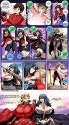  bimbofication blush byleth_eisner clothed comic costume dialogue edelgard_von_hresvelg english_text femdom feminization femsub fire_emblem fire_emblem_three_houses green_hair holding_hands hyper_breasts keygii lipstick long_hair makeup malesub nintendo on_back original royalty sothis_(fire_emblem_three_houses) speech_bubble tagme text transformation transgender white_hair yuri zander_(zommysan) zommysan 