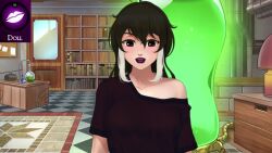black_hair blonde_hair changer_(character) chien_vietnam dollification empty_eyes femsub green_eyes maledom red_eyes resisting video virtual_youtuber voice_acted