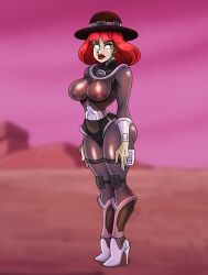  bravestarr female_only femsub judge_j.b._mcbride red_hair standing standing_at_attention whitewash_eyes zorro-zero 