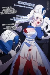  4headboiii brain_drain femsub helmet rwby tagme text visor weiss_schnee white_hair 