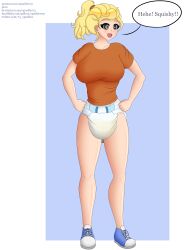 absurdres age_regression annabeth_chase blonde_hair breasts curly_hair diaper femsub happy_trance large_breasts percy_jackson_&amp;_the_olympians ring_eyes scat sneakers sparkles73 text