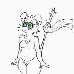  animated animated_eyes_only animated_gif bottomless breasts coils femsub furry glasses greyscale happy_trance kaa_eyes mouse_girl nude original ping scalesandspirals simple_background snake standing standing_at_attention stiff_tail topless tori_(scalesandspirals) white_background 