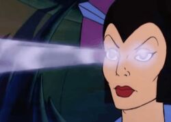  animated animated_gif breasts evil-lyn expressionless femdom femsub glowing glowing_eyes he-man_(series) large_breasts long_hair magic open_mouth red_hair screencast western whitewash_eyes 