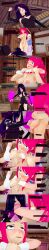  absurdres angry black_eyes black_hair blue_eyes breast_grab breasts censored clothed confused covering cyanstargazer dialogue drool english_text fairy_tail female_only femdom femsub hair_covering_one_eye hypnotic_touch hypnotized_assistant lisanna_strauss long_hair memory_lapse multiple_girls multiple_subs nipples nude red_hair restrained sherry_blendy short_hair spiral_eyes tears text white_hair 