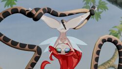 3d armpits betilla breasts coils disney fairy femsub freckles hanging_down happy_trance jungle kaa kaa_eyes limp long_hair navel nipples panties pepezacookarooni rayman_(series) red_hair restrained smile snake spread_legs the_jungle_book topless wings