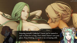 catherine_(fire_emblem) dochaunt drinking english_text femdom femsub fire_emblem fire_emblem_three_houses kronya lactation milk nintendo rhea_(fire_emblem_three_houses) tagme text yuri