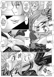  anal breast_expansion breasts comic corruption cure_dream dark_dream_(precure) double_anal double_penetration femdom femsub greyscale happy_trance nozomi_yumehara orgasm precure red_hair right_to_left sex tentacle_sex tentacles text vaginal yes!_precure_5 
